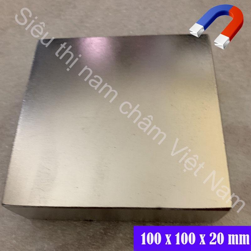 Nam châm hình vuông kích thước 100x100x20mm