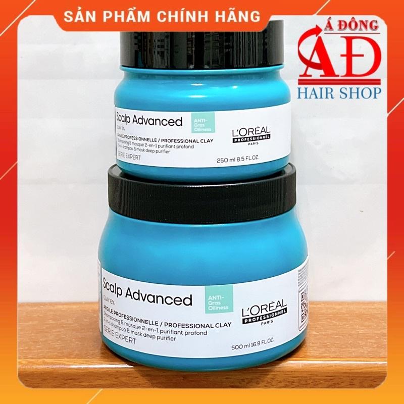 Mặt nạ đất sét giảm bã nhờn cho tóc da đầu dư dầu L'OREAL 2 in 1 Scalp Advanced New 2023