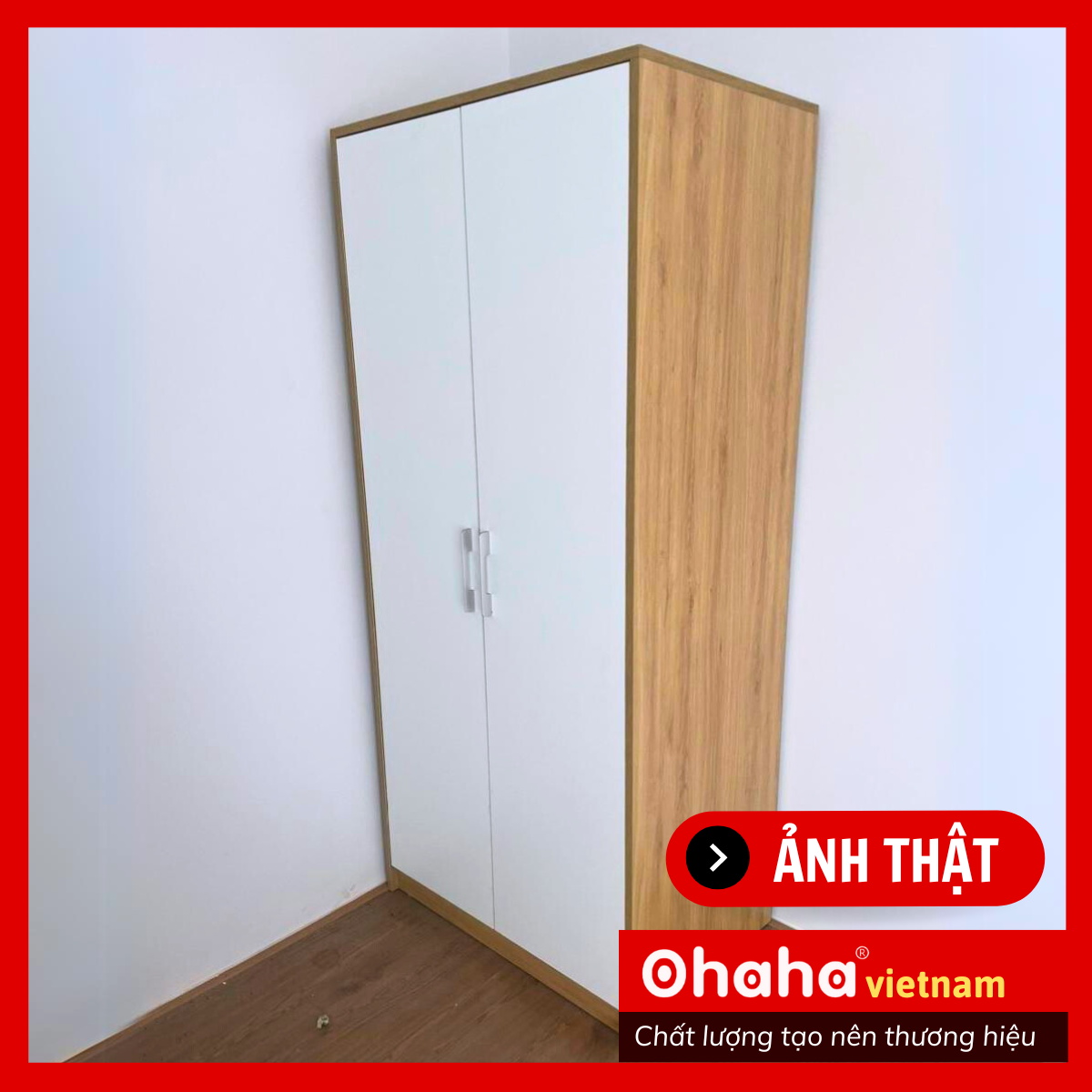 [Kèm Ảnh Thực Tế - Miễn phí vận chuyển &amp; Lắp đặt] Tủ Quần Áo 2 Cánh Cửa Mini Đa Dụng OHAHA MN002 - Kiểu Nội Thất Lắp Ráp
