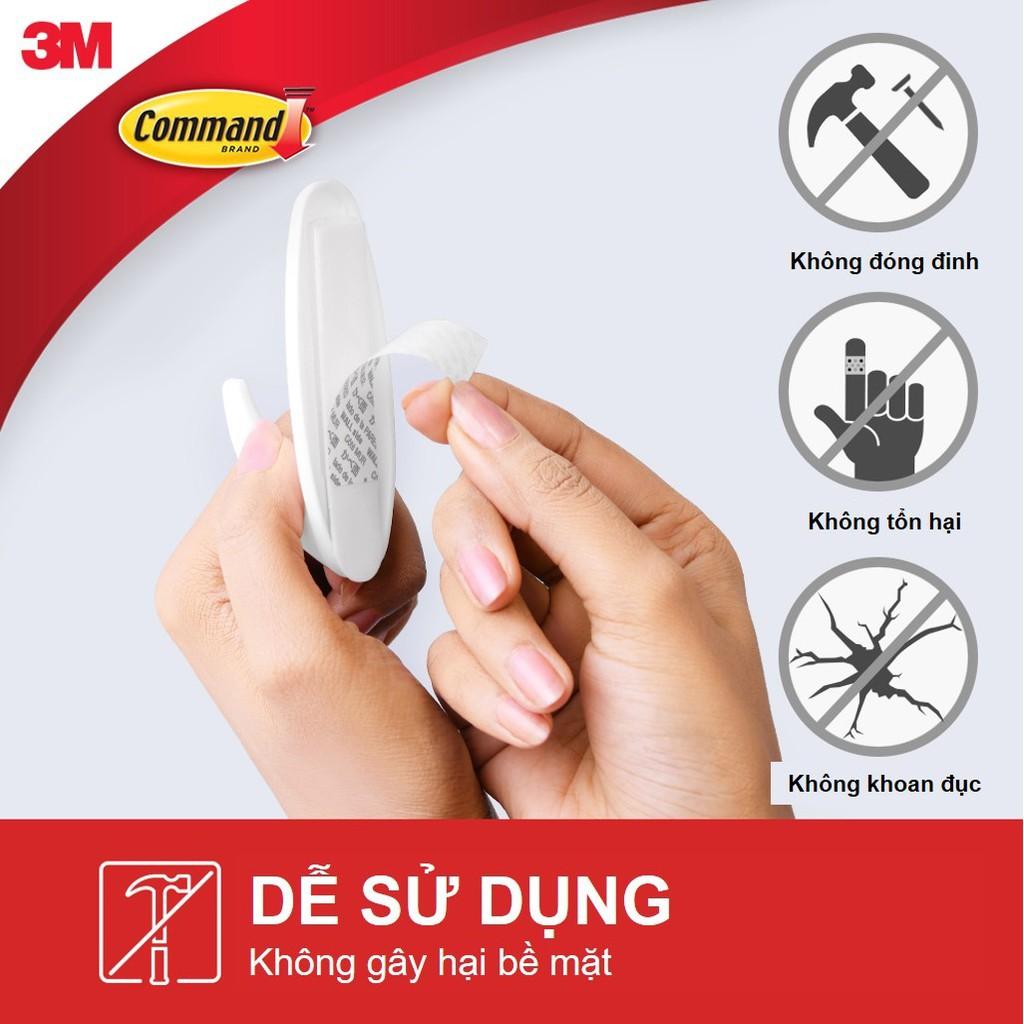 Bộ 4 Móc dán tường Command 3M hịu lực tối đa 1.3kg - Dễ sử dụng, độ bền cao, bám cực chắc, tháo cực dễ 17081 - VP