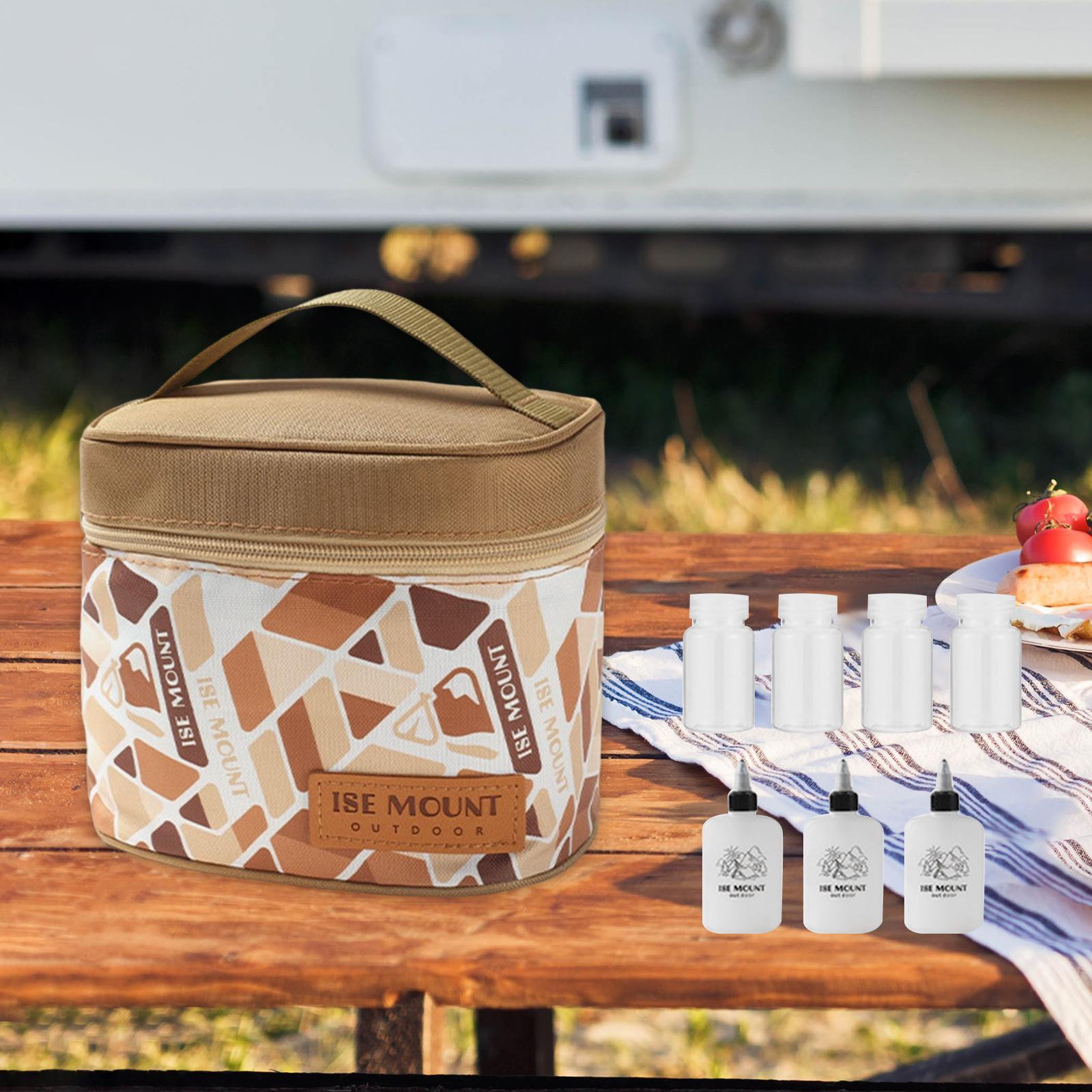 , Camping Bag, Mini Condiment Bag, Lightweight Spice Containers Liquid Seasoning Storage Bag Sauce Organizer