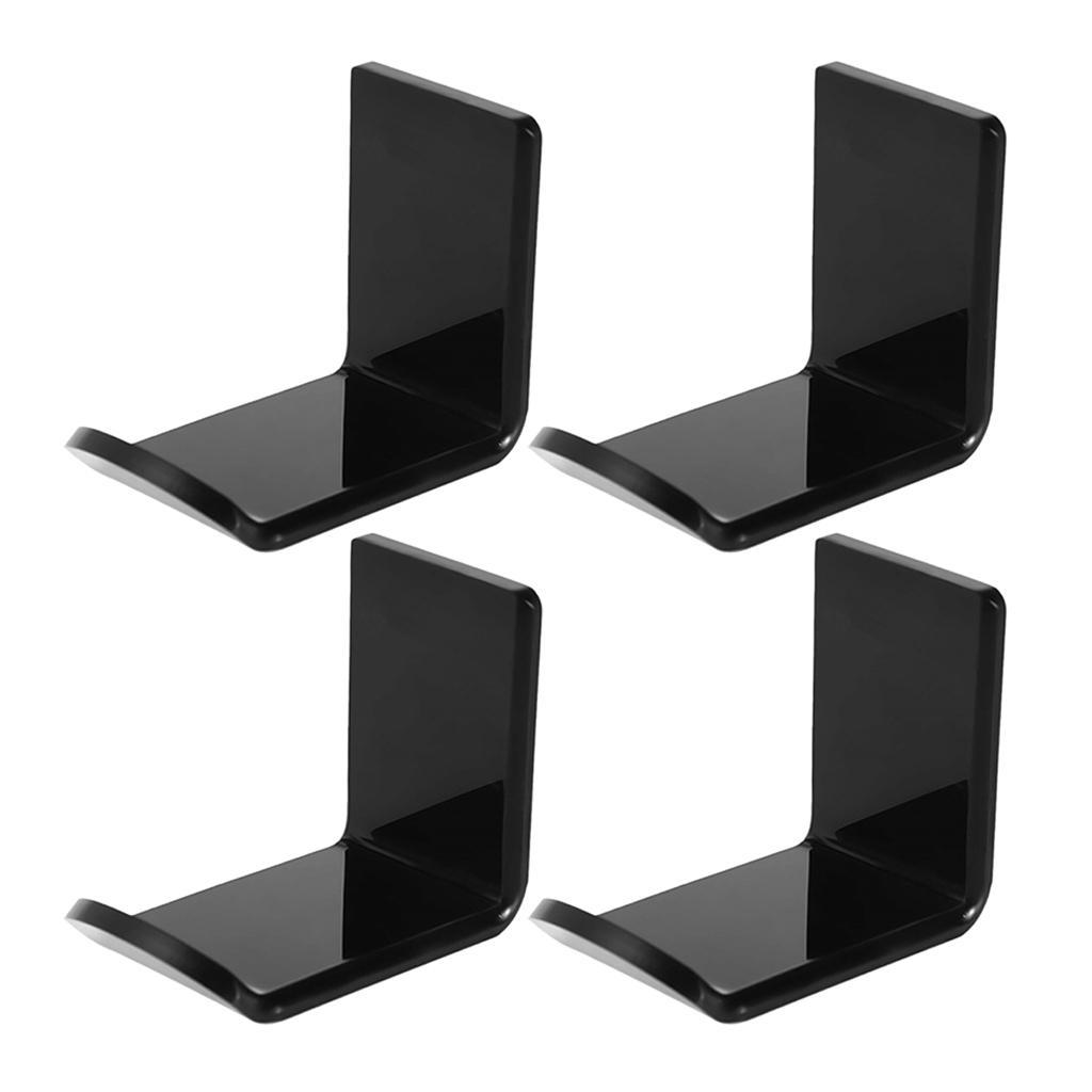 4x Wall Mount Headphone Display Stands Mount with Cable Clip 7.8x4.5x6.5cm
