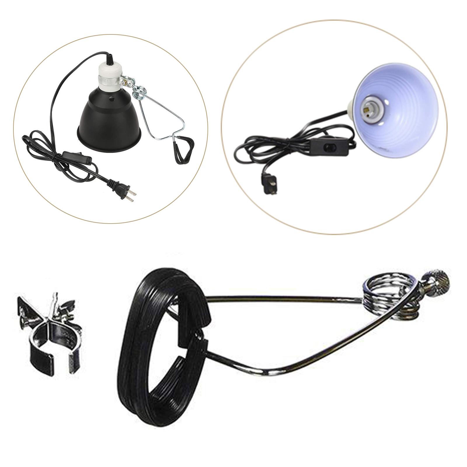 Reptile Heat Lamp Fixture, Adjustable Clamp Lamp Holder Stand, for Pet Brooder Lizard Turtle Snake Aquarium Habitat Heat Light Bulb