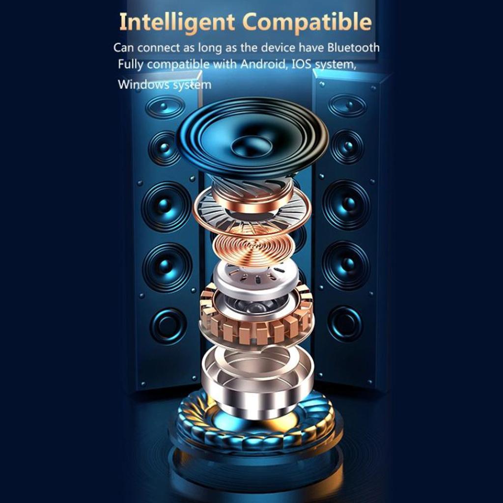 Bluetooth V5.1 Earphone Mini Wireless Sport Stereo Headset Flashlight