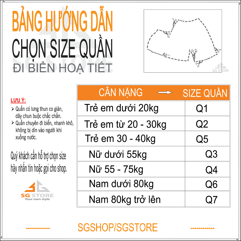 Quần đi biển cặp đôi nam nữ gia đình hội nhóm thiết kế short ngắn họa tiết nổi bật vải gió nhanh khô QDB04 | SG