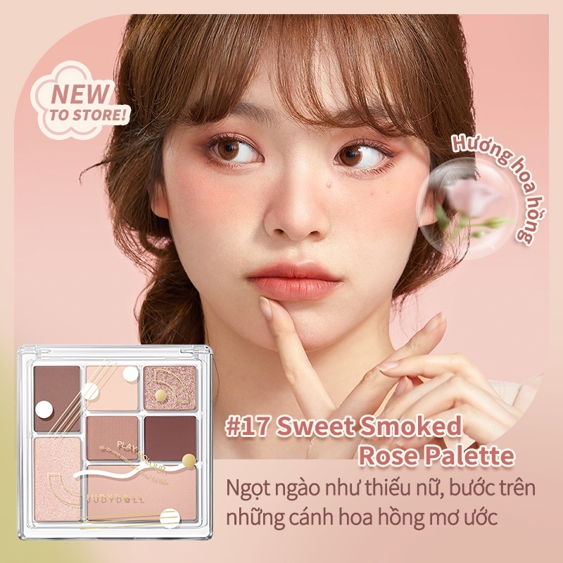 JUDYDOLL Bảng phấn mắt 7 màu Play Color ALL-IN-ONE Palette Tiện lợi Đa năng 8.5g