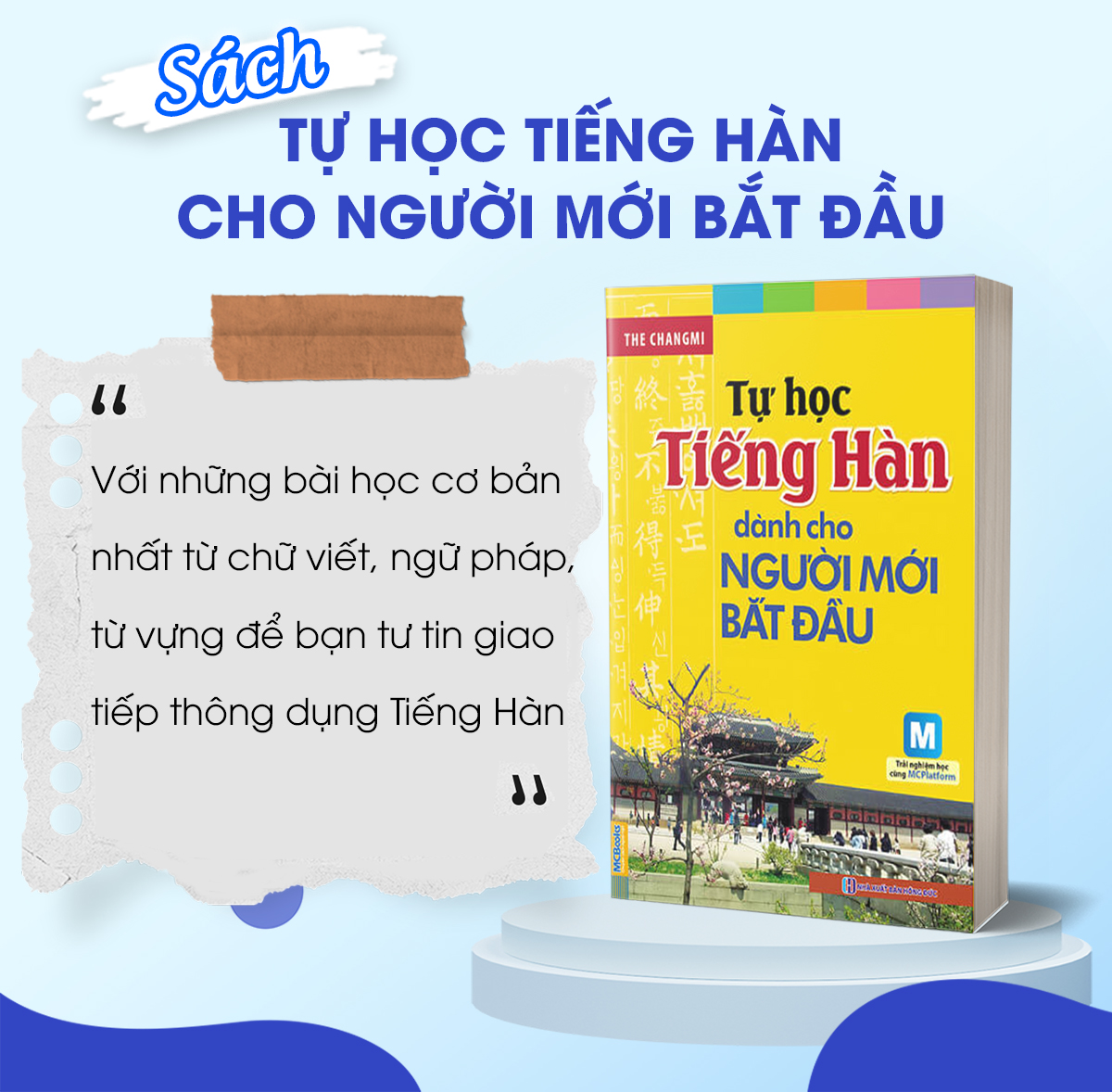 Tự Học Tiếng Hàn Dành Cho Người Mới Bắt Đầu (Tặng Bookmark PL)