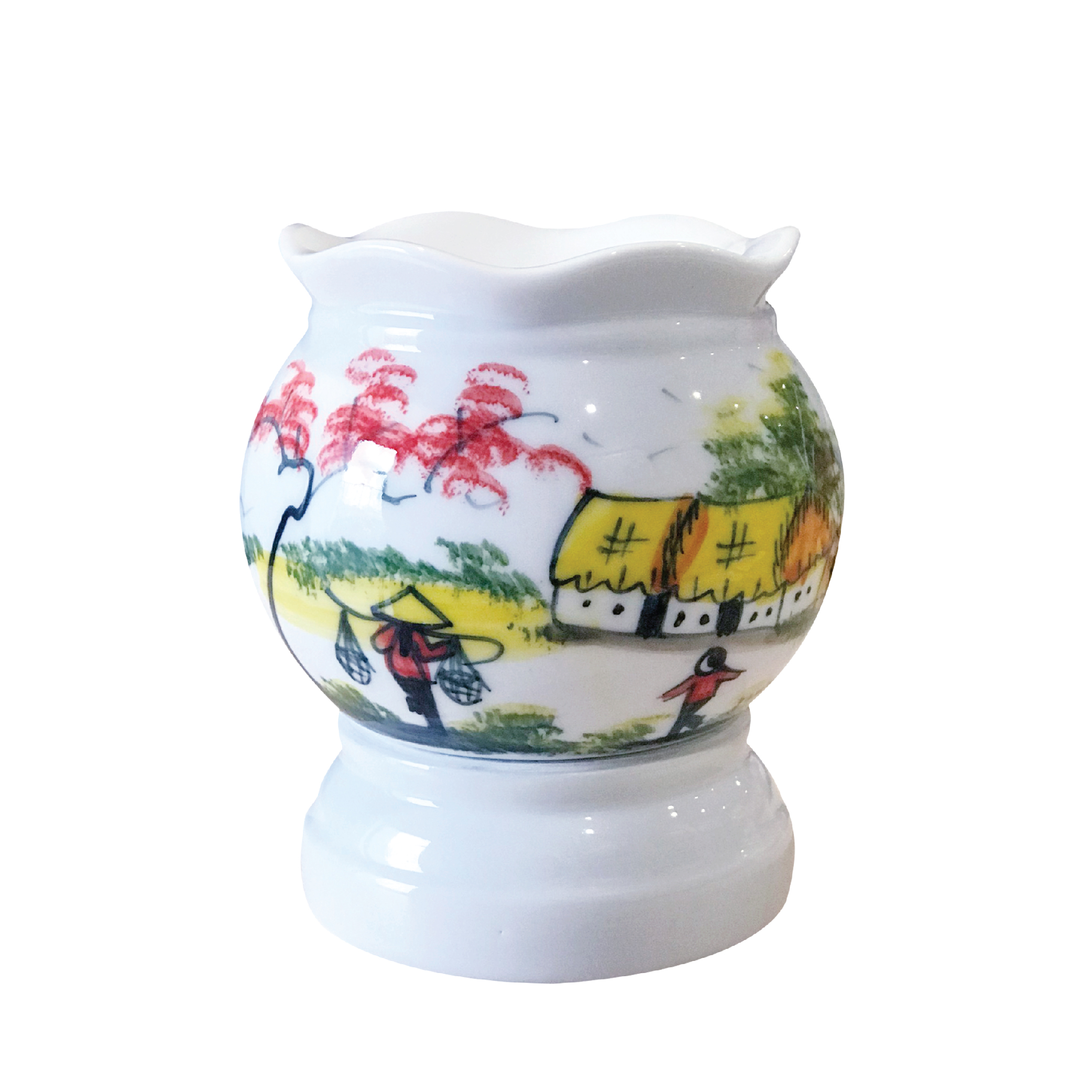 Đèn Xông Tinh Dầu Gốm Bát Tràng Size Trung- Giao mẫu ngẫu nhiên