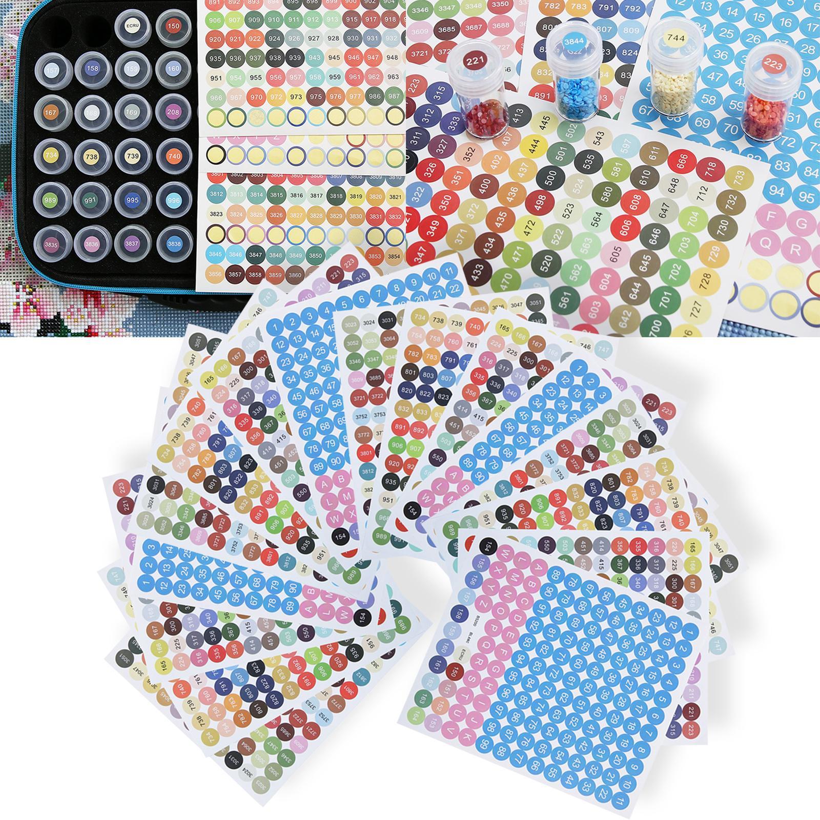 Number stickers colorful