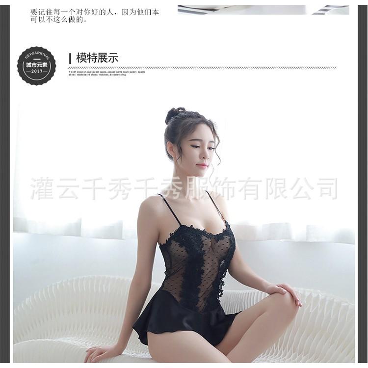 Đầm ngủ sexy - Đồ ngủ mặc nhà - Đồ ngủ gợi cảm - Đầm ngủ sexy K1 - đồ ngủ sexy kèm chip lọt khe