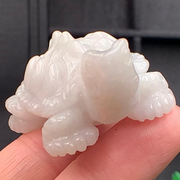 Thọ quy bạch Ngọc phỉ thúy tự nhiên