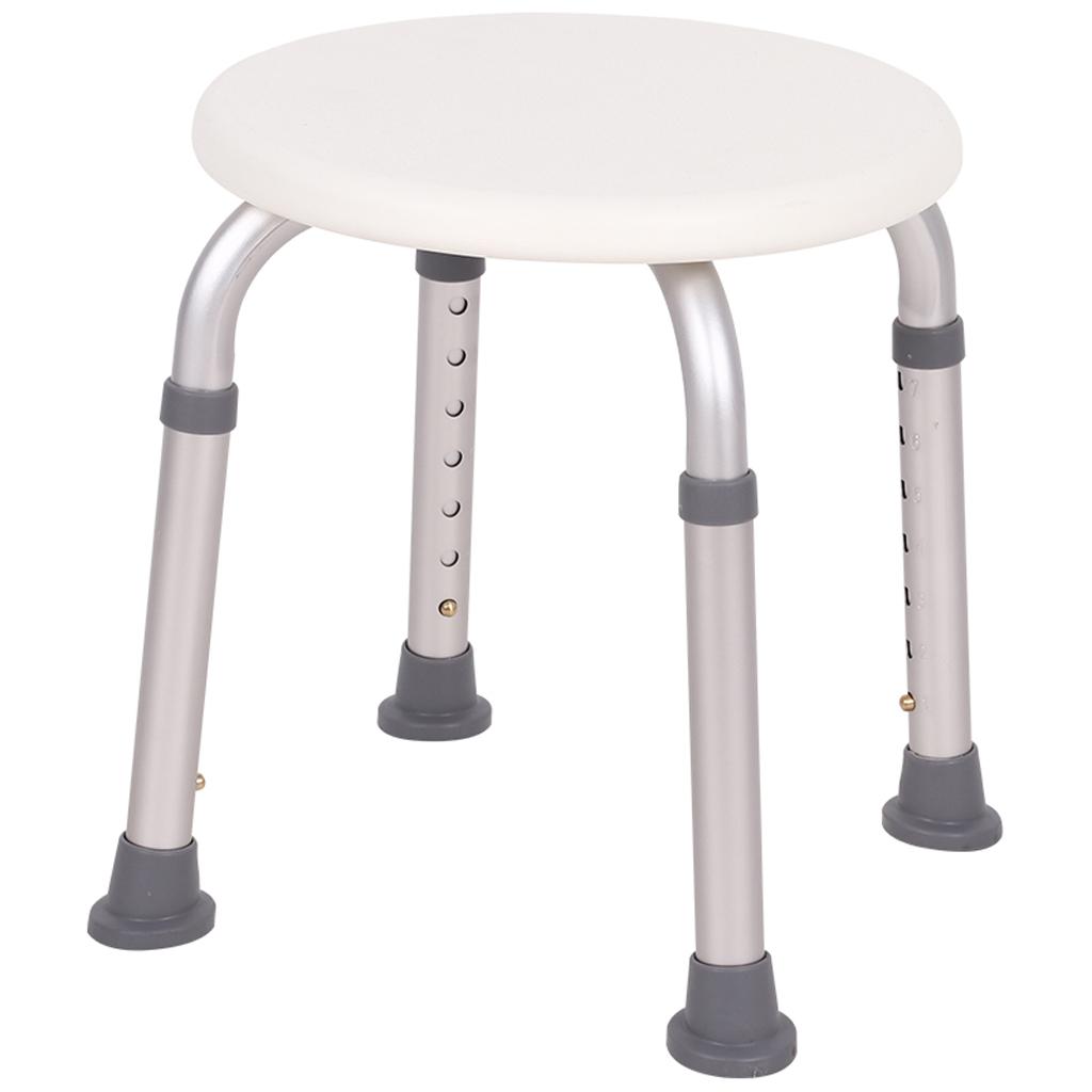 Shower Chair, Adjustable Height Bath Stool - Hospital Tool Free Bench Bathtub Stool Seat with Anti-Slip Rubber Tips for Safety and Stability