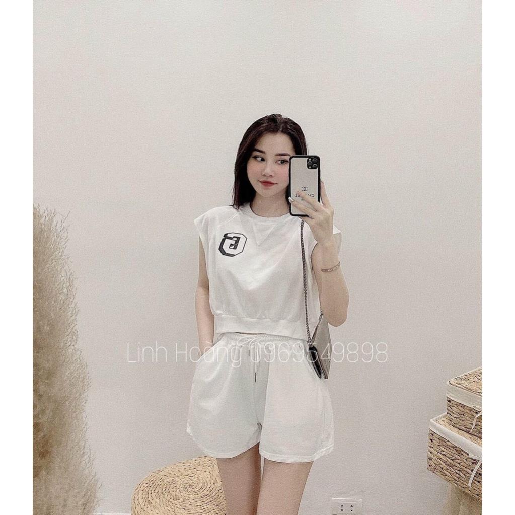 TBO- Set bộ đùi áo sát cánh thể thao phong cách trẻ trung siêu cute xanh, trắng đen
