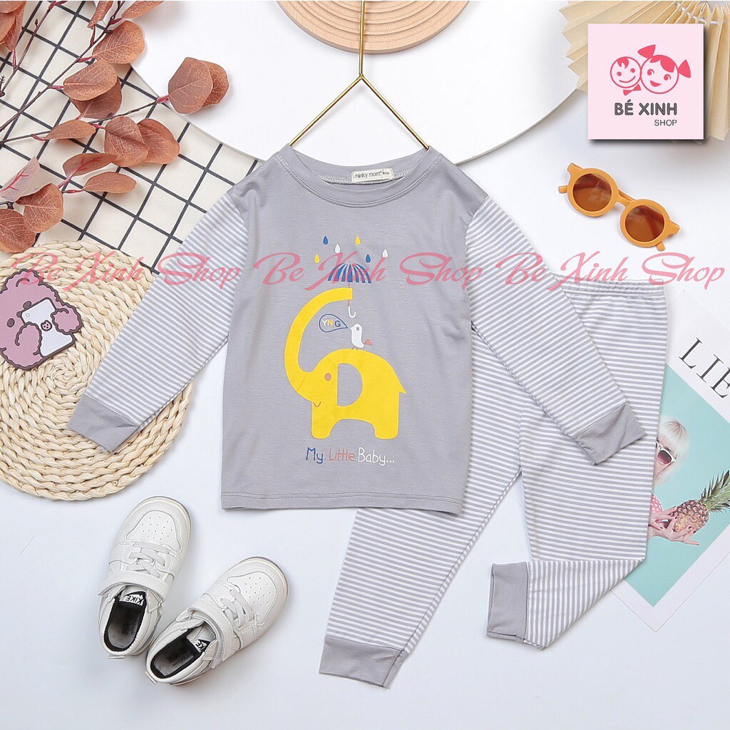 Quần Áo Đồ Bộ Dài Tay Trẻ Em Bé Trai Bé Gái Đồ Bộ Thun Lạnh Dài Tay Thu Đông Cho Bé Quần Áo Trẻ Em Quần Áo Bé Trai BoDy Dài Tay Cho Bé Đồ Ngủ Đồ Mặc Nhà Quần Áo Trẻ Em Bé Gái