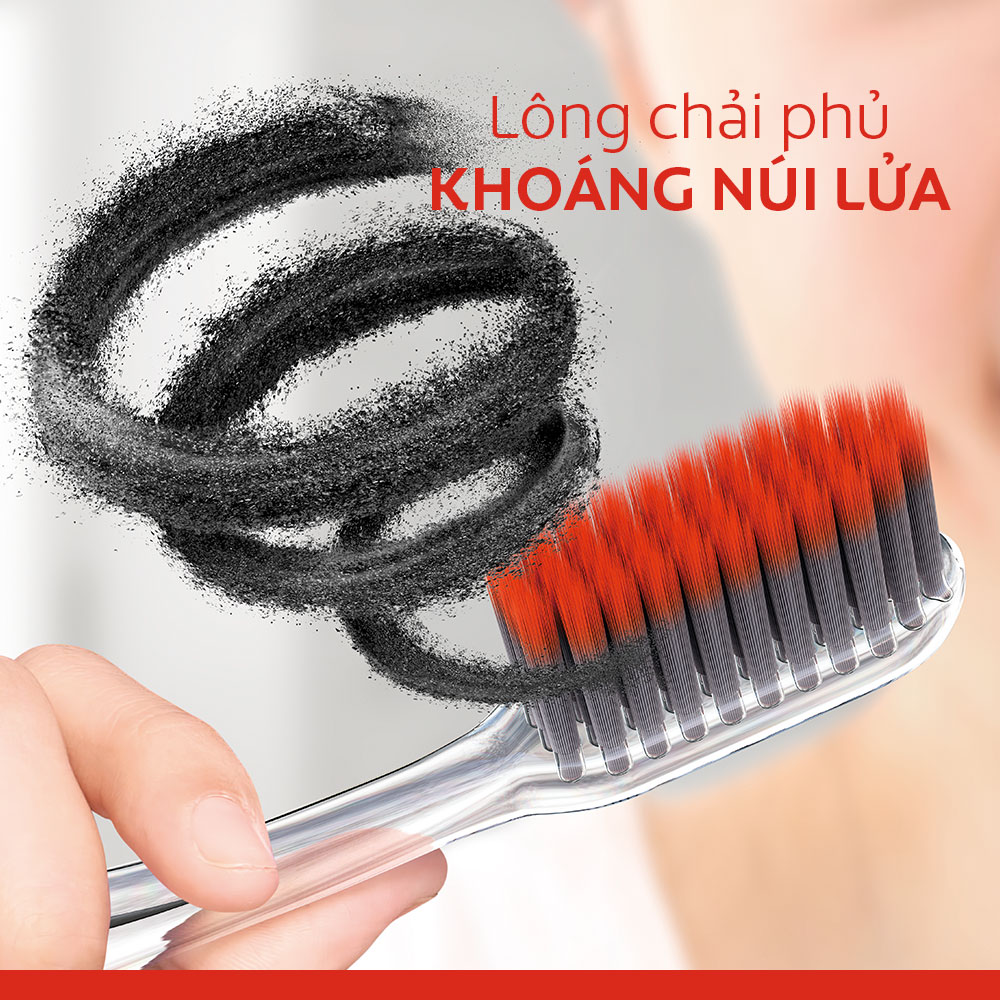 Bộ 3 bàn chải đánh răng Colgate ngăn chảy máu nướu SlimSoft Advanced từ khoáng núi lửa siêu mềm mảnh