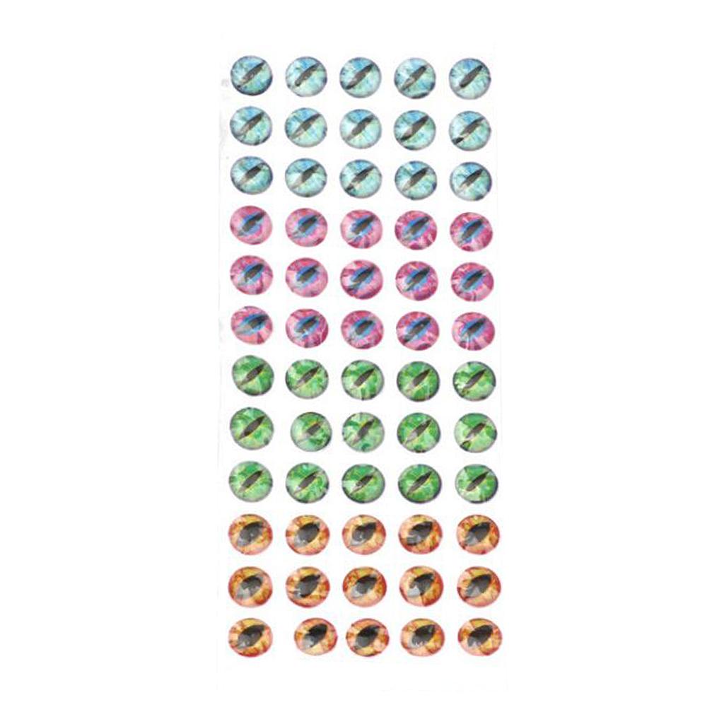 120x Self Adhesive 4D Holographic Lure Eyes DIY Fly Tying Material 6/8mm
