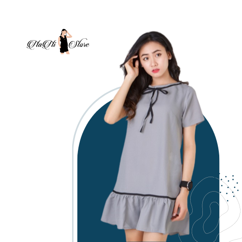 Đầm chân bèo phối nơ NN170802