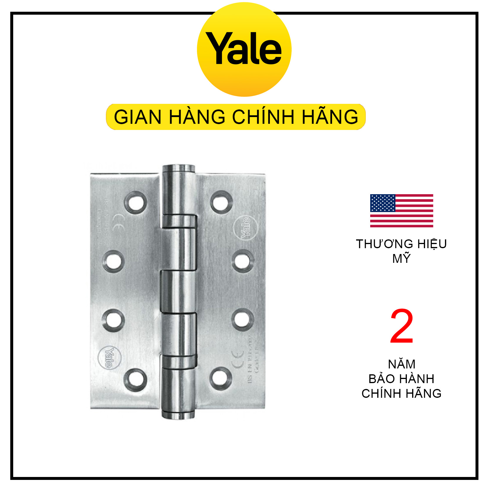 Bản lề lá 2BBBT màu inox mờ ( Bảo hành 2 năm ) - Hàng chính hãng