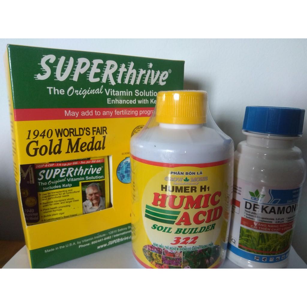 Combo siêu kích rễ Acid humic + superthrive +dekamon
