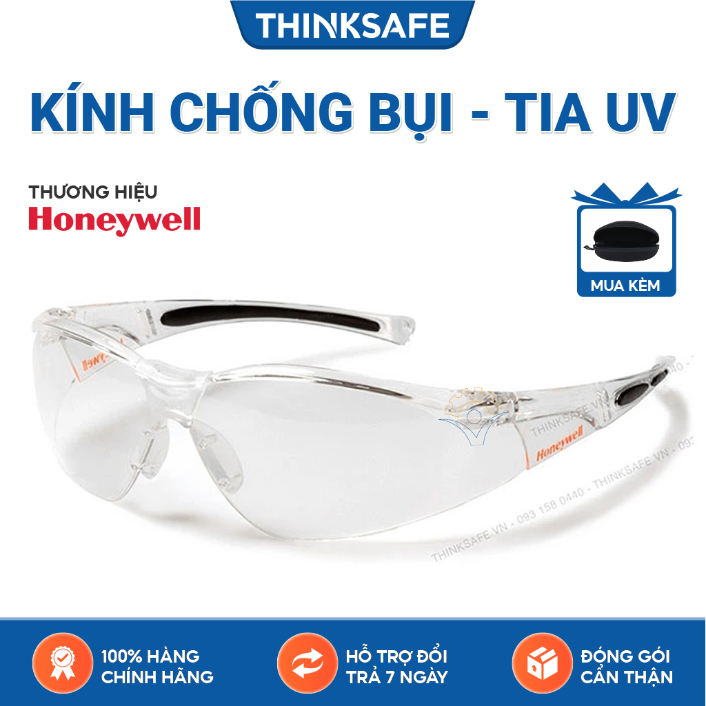 Kính bảo hộ lao động Honeywell A800- 3 màu trắng; màu đen; màu tráng bạc
