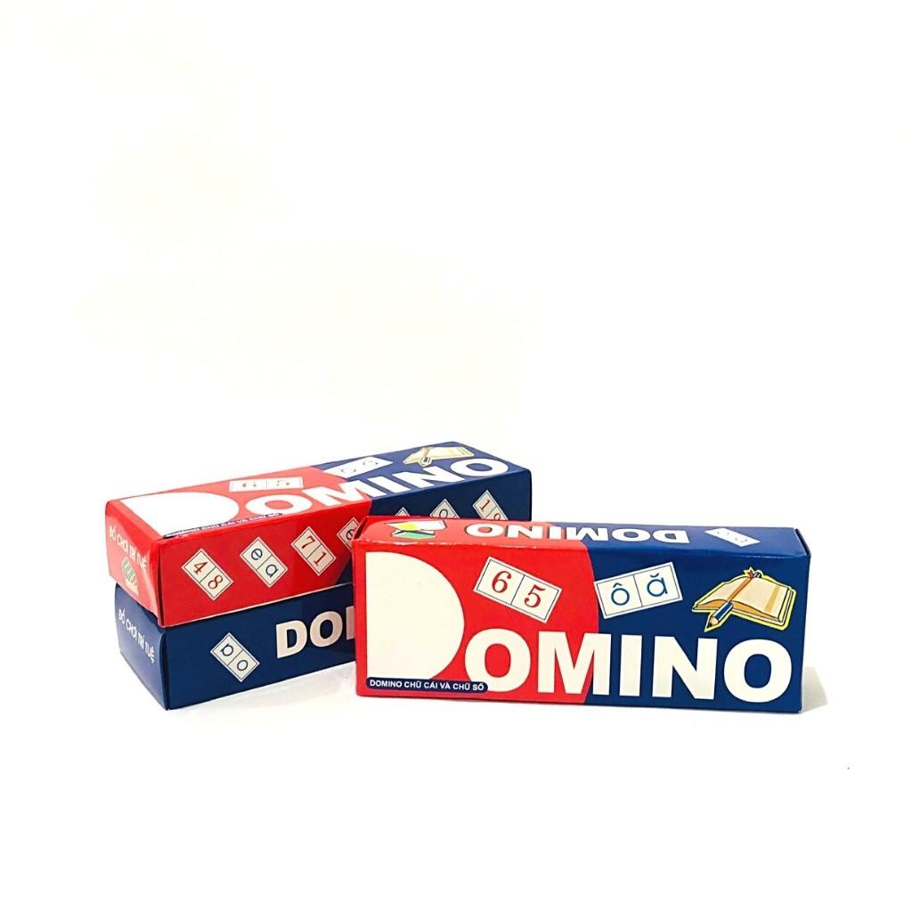 Domino học chữ cái và số dành cho trẻ đồ chơi mầm non thông tư 02