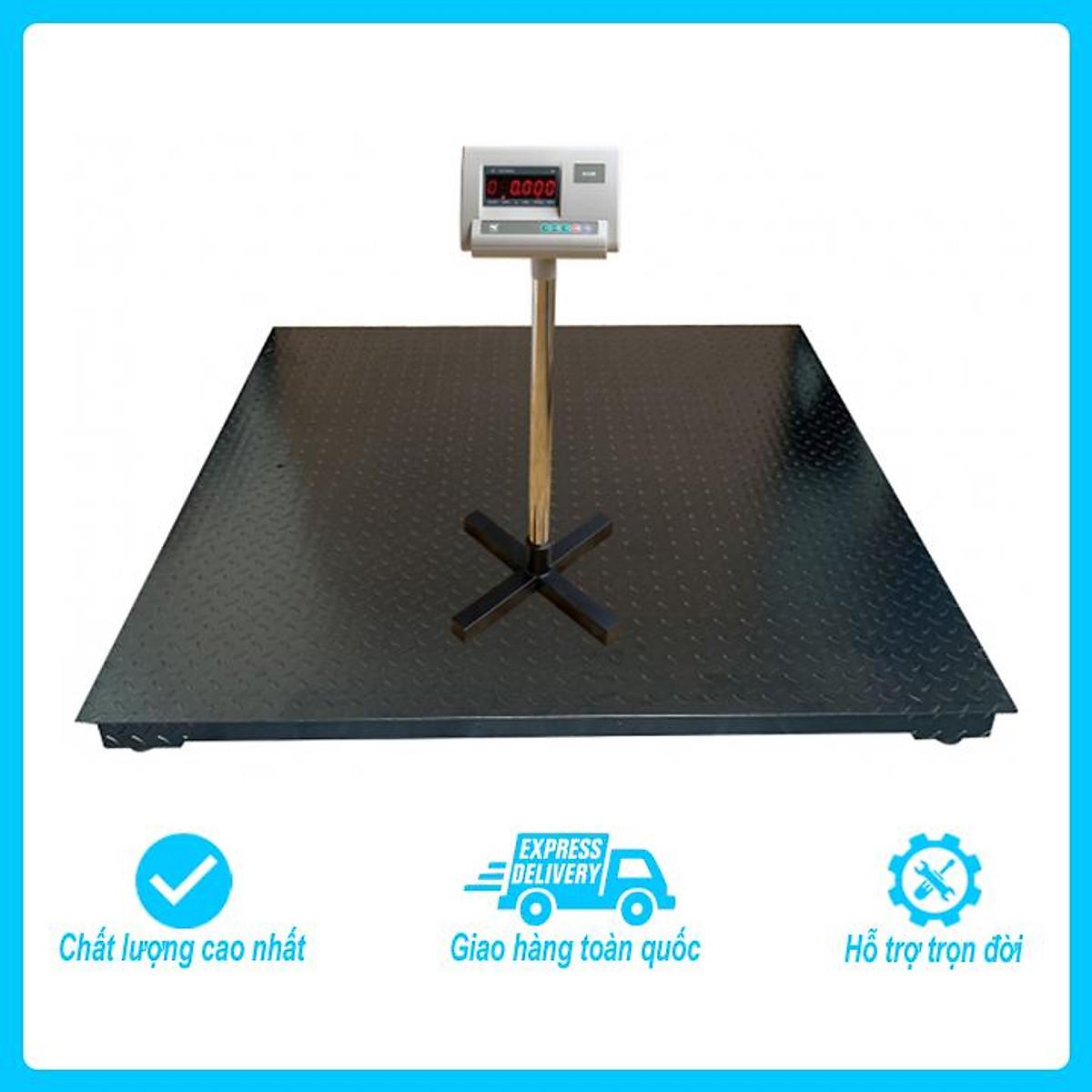 Cân sàn điện tử thông dụng Yaohua A12E, Mức cân 1 tấn, độ chia 0.5kg, Sàn cân kích thước 1.2m x 1.2m