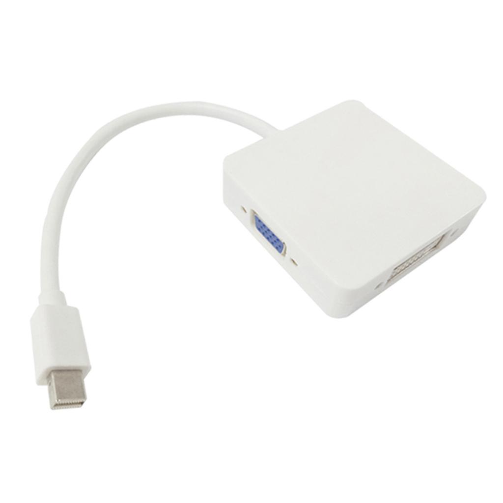 3 In 1 Mini DP To DVI VGA HDMI Adapter Converter Full 4k X 2k Resolution
