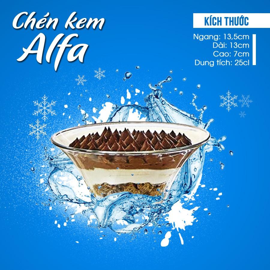 Chén kem thủy tinh Aria alfa 25cl - Aria beta 25cl - màu trắng (Bormioli Rocco)- Hàng nhập khẩu