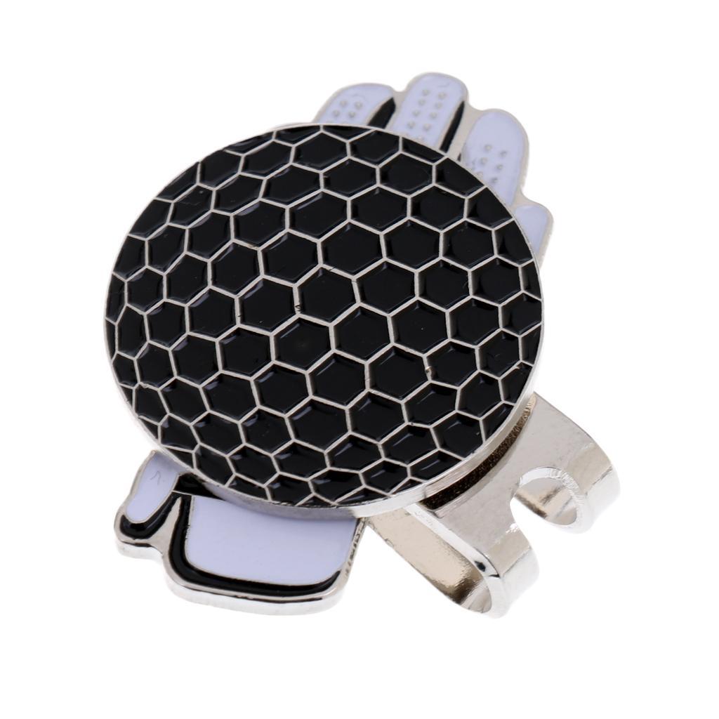 2xFunny Design Golf Hat Clip with Ball Marker Golfer Gift Black