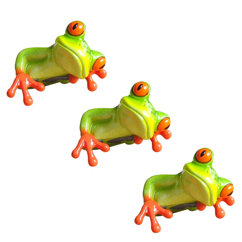 3 Nhựa Sáng Tạo 3D Thủ Công Ếch Hình Tượng Văn Phòng Máy Tính Bàn Trang Trí