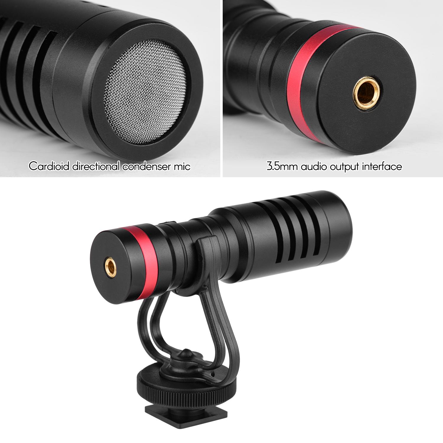 Micrô ngưng tụ định hướng Cardioid với Ngàm chống sốc Cáp đầu ra âm thanh TRS và TRRS 3,5 mm