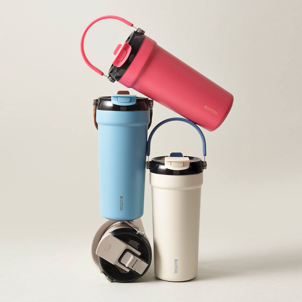 Ly giữ nhiệt thép phủ sứ LocknLock Blissoul Cafe Ceramic Tumbler 700ml LHC4440 có quai xách - Hàng Chính Hãng - JoyMall