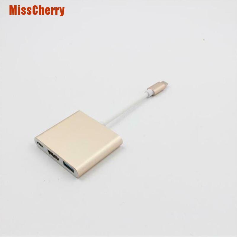HUB chuyển đổi sạc USB 3.0 Type C sang 4k HDMI USB 3.0 thích hợp cho Macbook