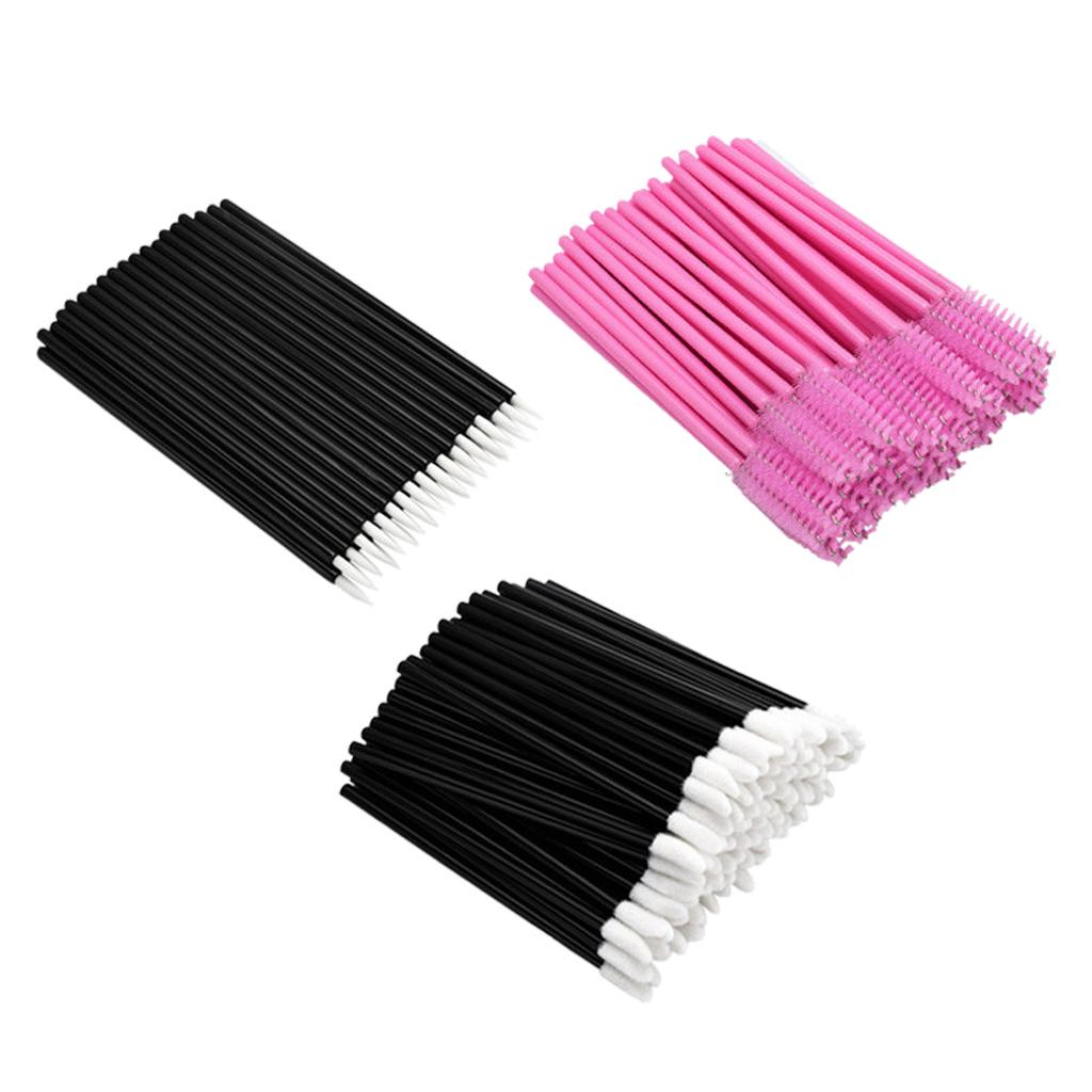 Disposable Applicator for Make Up Wands Mascara for Lips Eyeliner - Pink, as