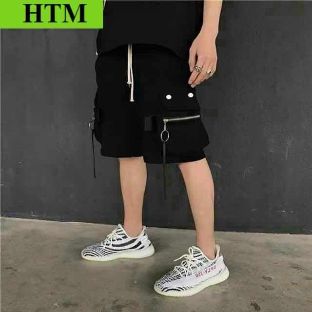 [HOT TREND] Quần Short Kaki Nam Có Túi Rộng Phối Hợp Với Khóa Ở Zíp Lưng HTM FASHION - Black