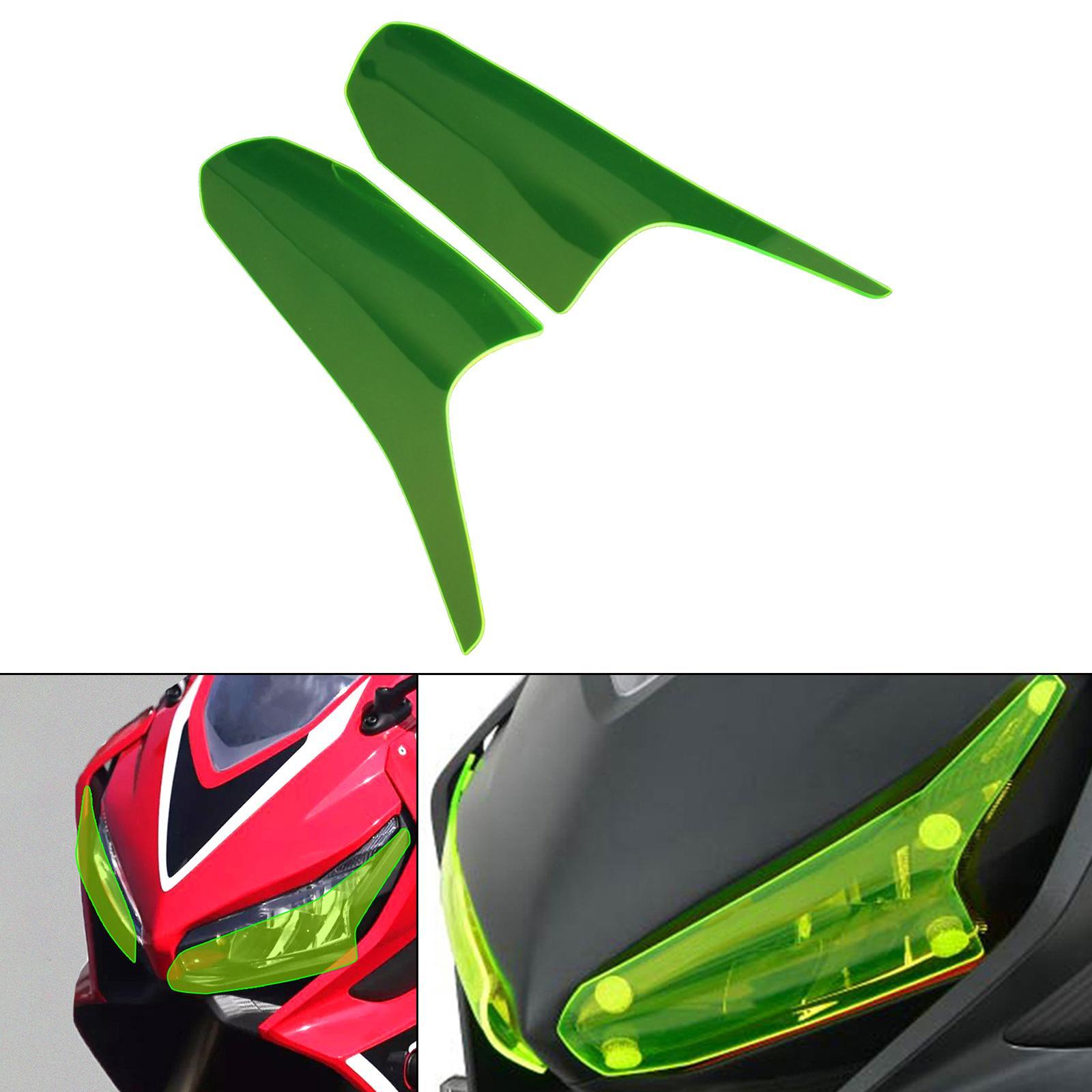 1 Pair Motorcycle Front Headlight Guard for CBR650R 2019-2021 Green