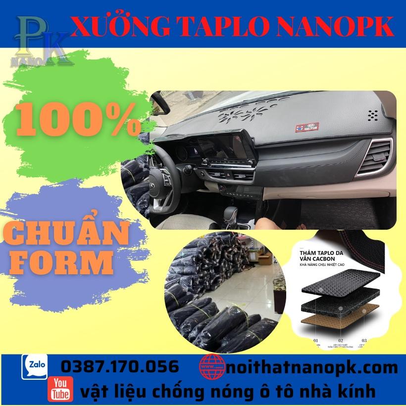 Thảm taplo ô tô xe Toyota Veloz Cross Thương hiệu Nanopk, Chất liệu Nhung, da carbon, da vân gỗ