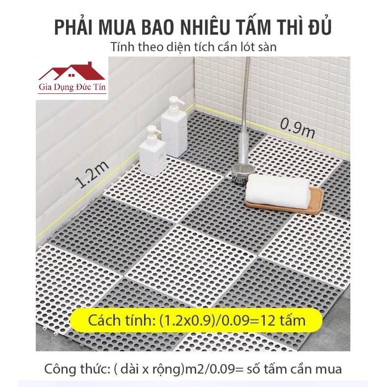 Thảm ghép chống trơn cho nhà tắm, nhà vệ sinh, nhà bếp và các khu vực ẩm ướt và trơn trượt.