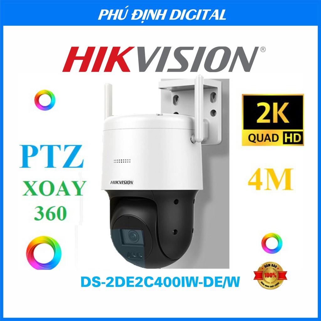 Camera IP Quay quét mini 4Mp Hikvision kèm mic thu âm mã DS-2DE2C400IW-DE/W - Hàng Chính Hãng