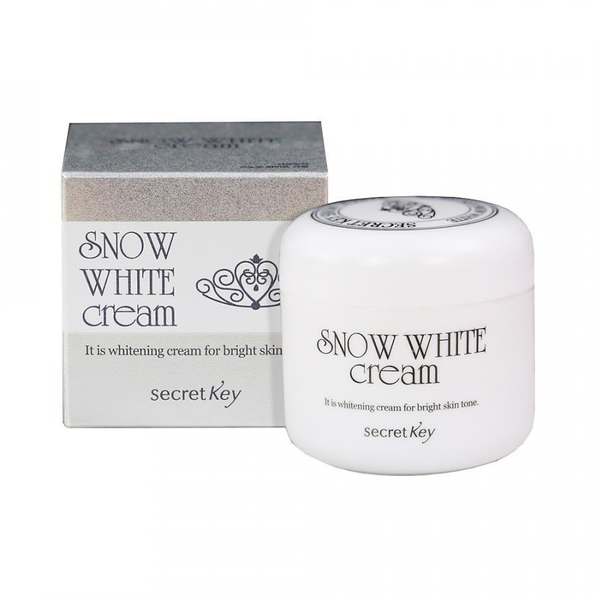 Bộ sản phẩm dưỡng trắng da toàn diện Secret Key (Snow White Cream 50g + Snow White Milky Pack 200g) + tặng Kèm 1 Sample Kem Dưỡng Trắng Da Snow White Cream