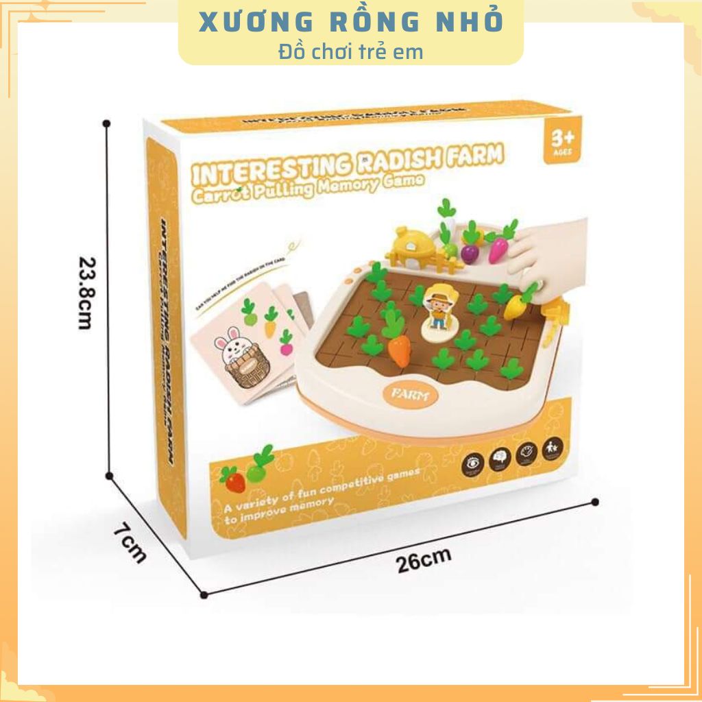 Đồ chơi Nông trại Montessori Trò chơi thu hoạch cà rốt Xương Rồng Nhỏ