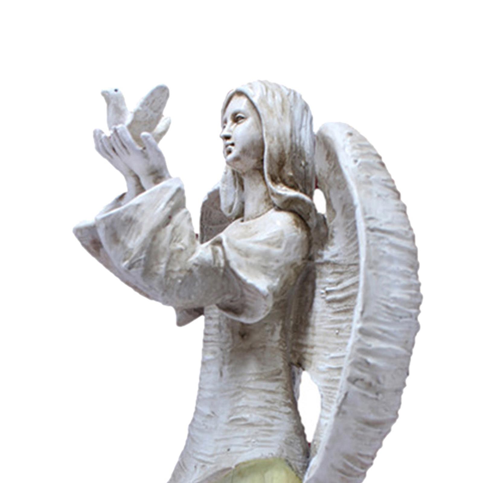 Fairy Angel Figurine Statue Garden Ornament Resin Craft Landscaping Decor
