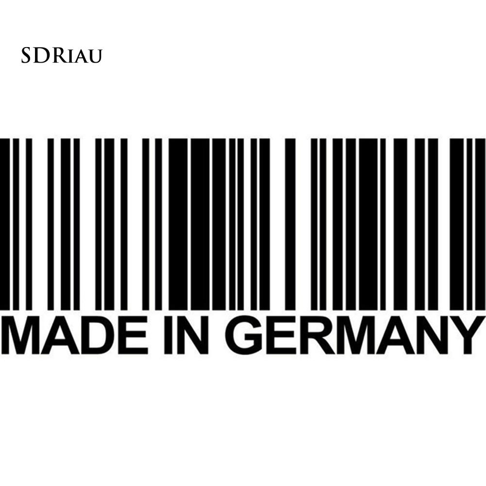 Sticker Mã Vạch Made In Germany Dán Trang Trí Xe Hơi 15.6x6.8cm