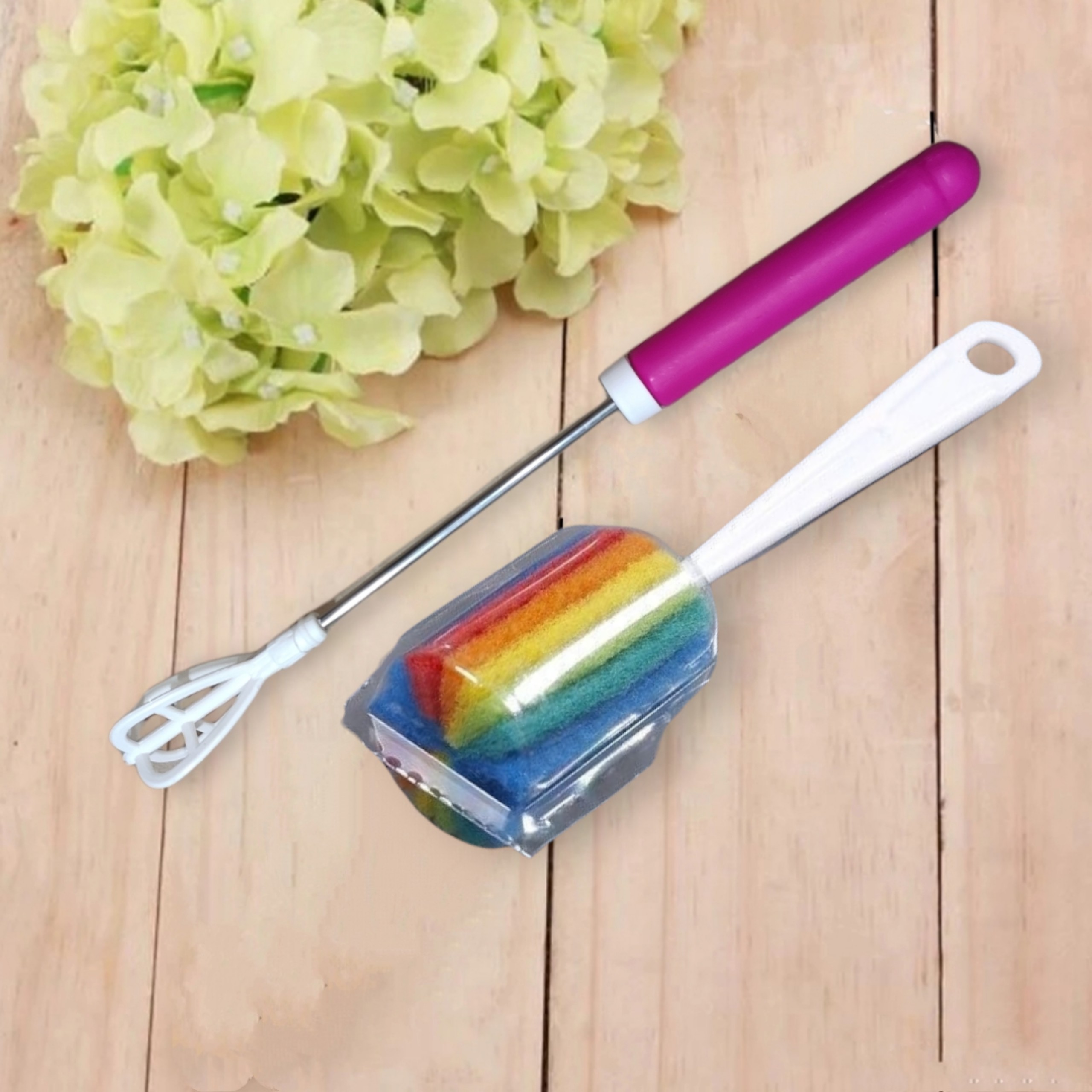 Dụng Cụ Đánh Trứng Cà Phê Xoay Tự Động Đa Năng + tặng cọ ly 7 màu