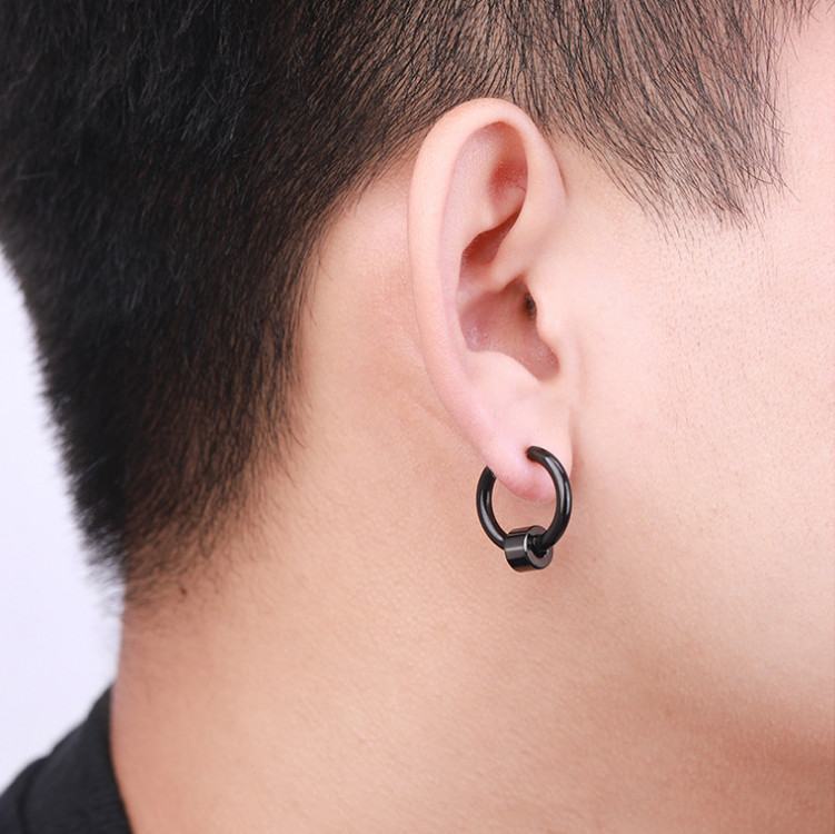 Bông Tai Nam Titan Không Rỉ Khoen Tròn TT 4117 – 1 Cặp