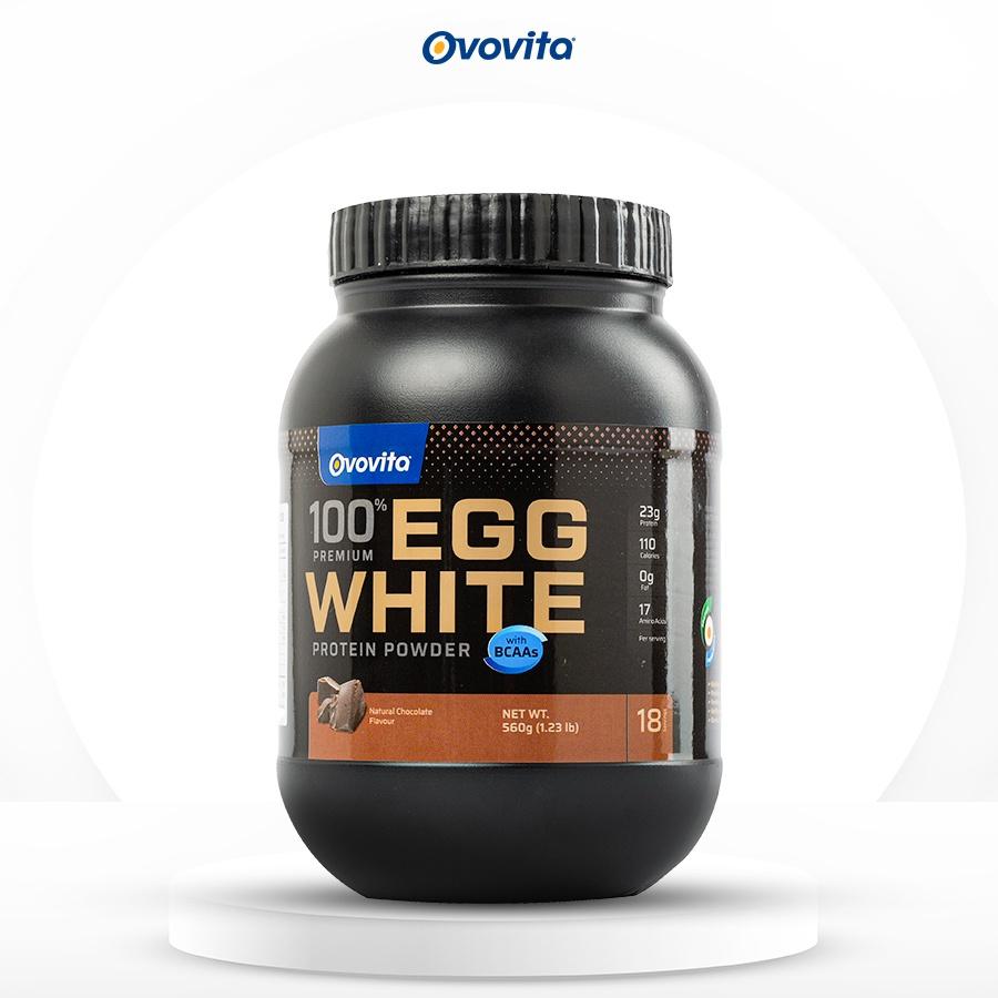 Egg White Protein. Bột Lòng Trắng Trứng Hương Socola Ovovita Hũ 560 gram