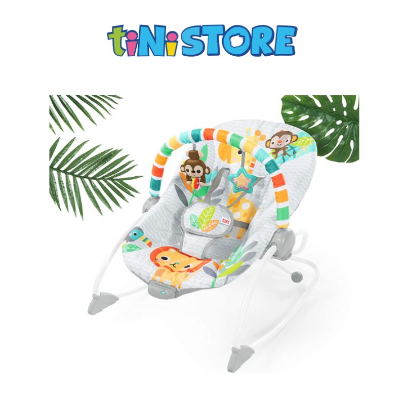 tiNiStore-Ghế rung họa tiết động vật hoang dã Bright Starts  12323