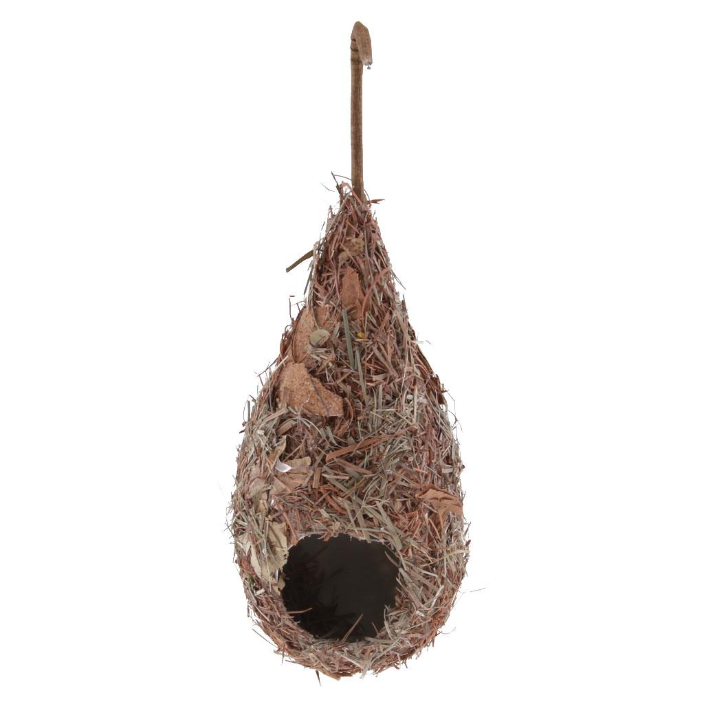 Handmade Straw Bird Nest House Hatch Breeding Grass Cave