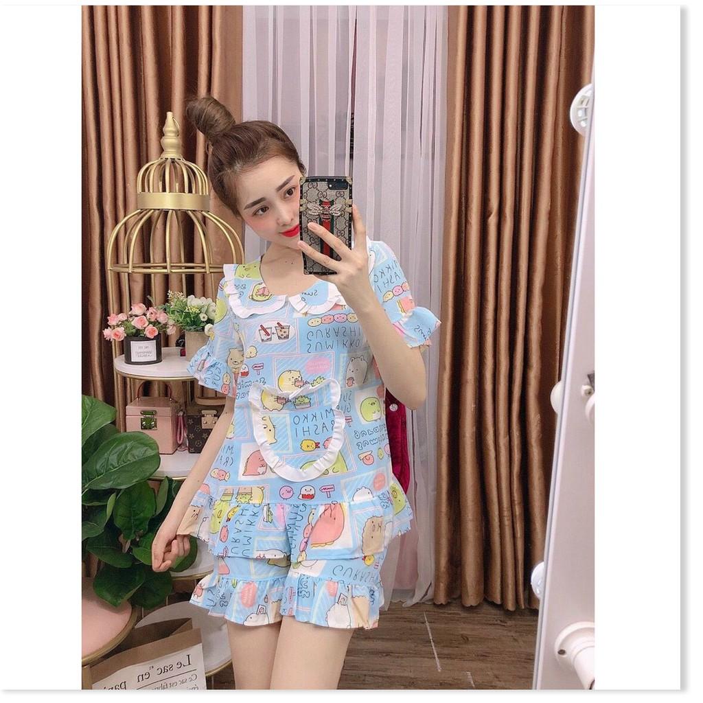 Set bộ tiểu thư mặc nhà Satin ngắn hoạ tiết đẹp , siêu xinh MẪU MỚI NHẤT HIỆN NAY