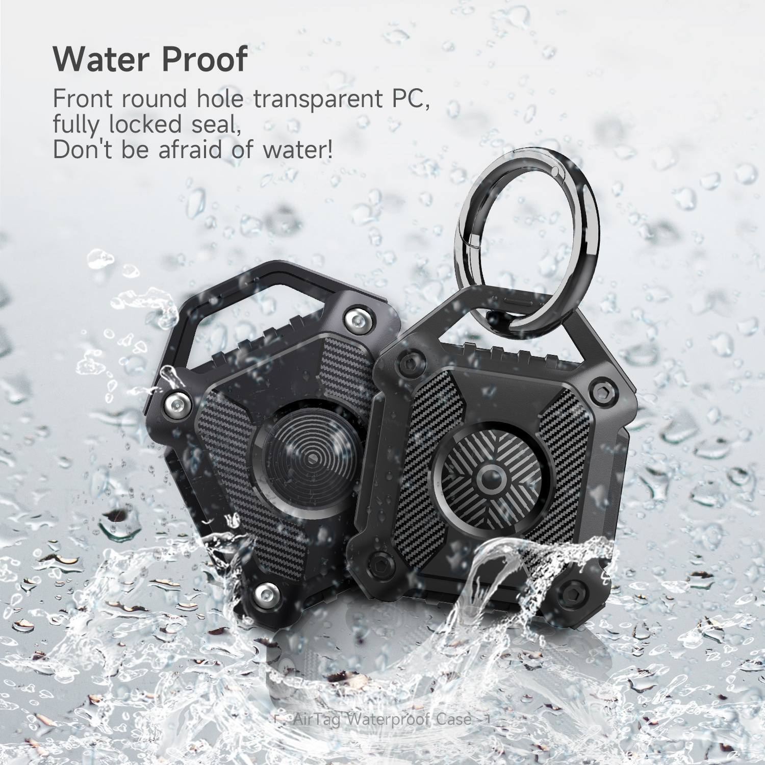 Ốp Bảo Vệ Toàn Diện Chống Nước Chống Va Đập Black Shark cho AirTag - Hàng Chính Hãng